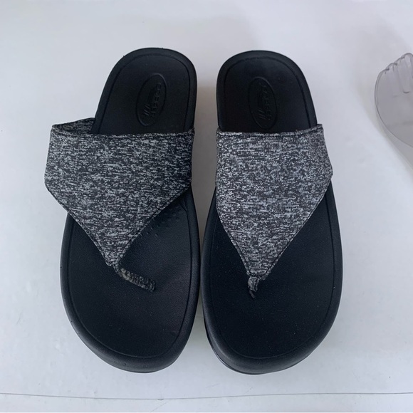 Copper Fit Women's Summit Black Platform Sandals Size US 9 B - Picture 8 of 9